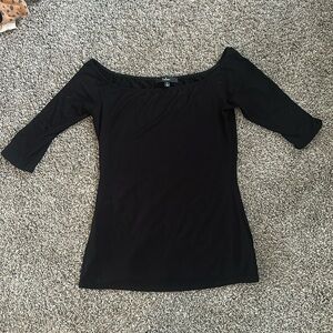NWOT Elevated Essence Black Off-the-Shoulder Top